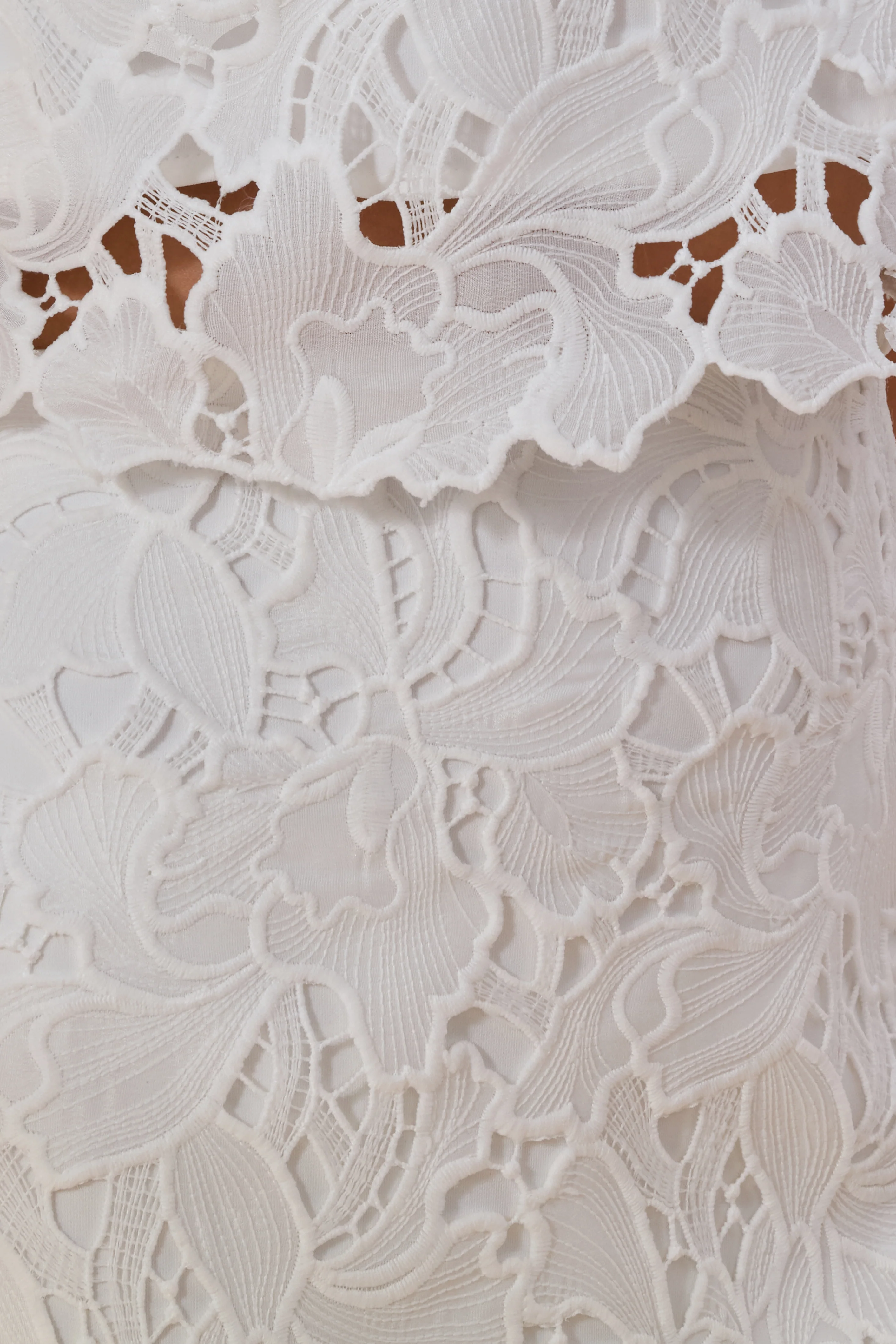 Aisling | Jupe mi-longue en dentelle blanche - Image 7