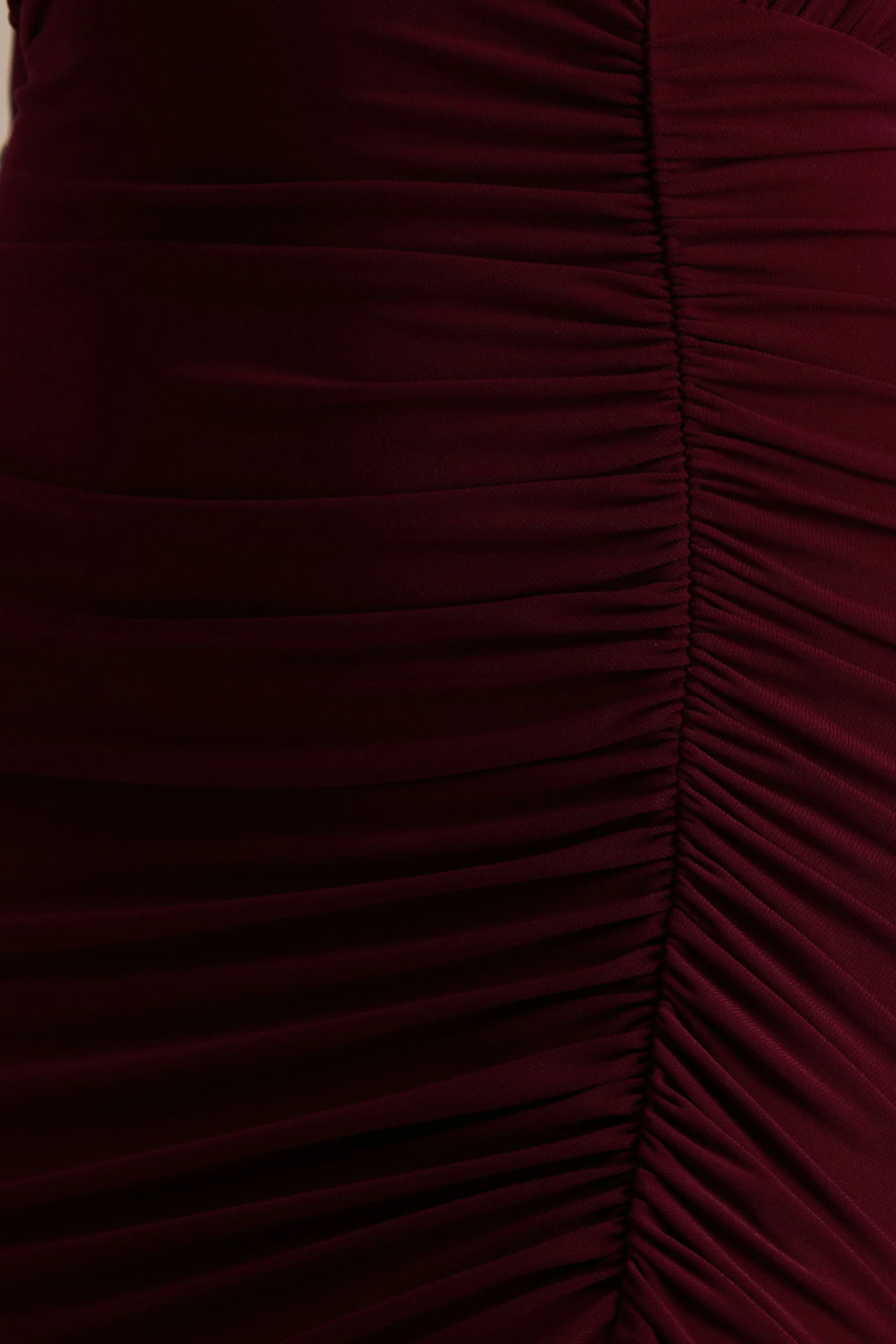 Command | Robe longue bordeaux à décolleté plongeant et fente haute sur le devant - Image 6