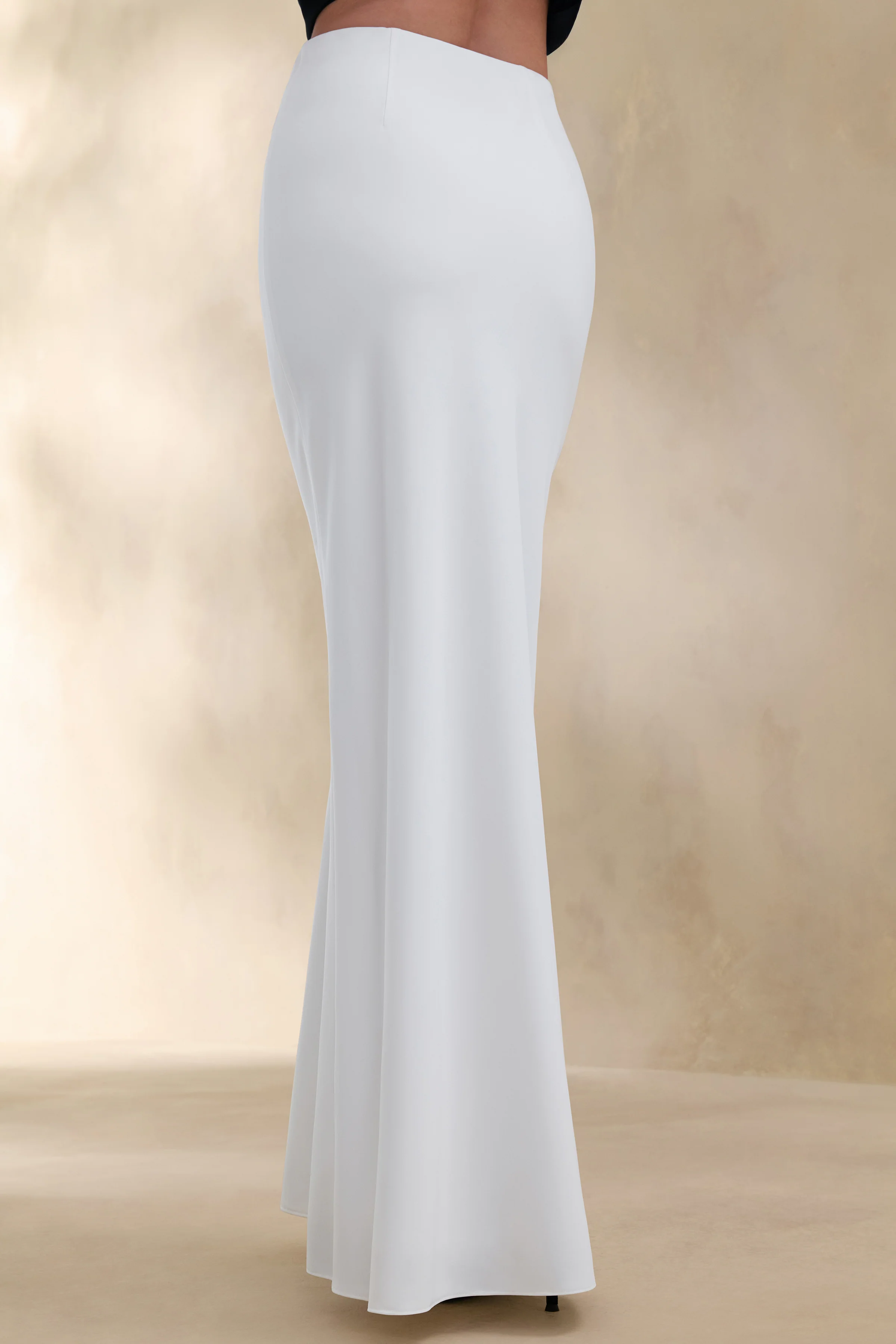 Iveta | Jupe longue blanche en satin - Image 4