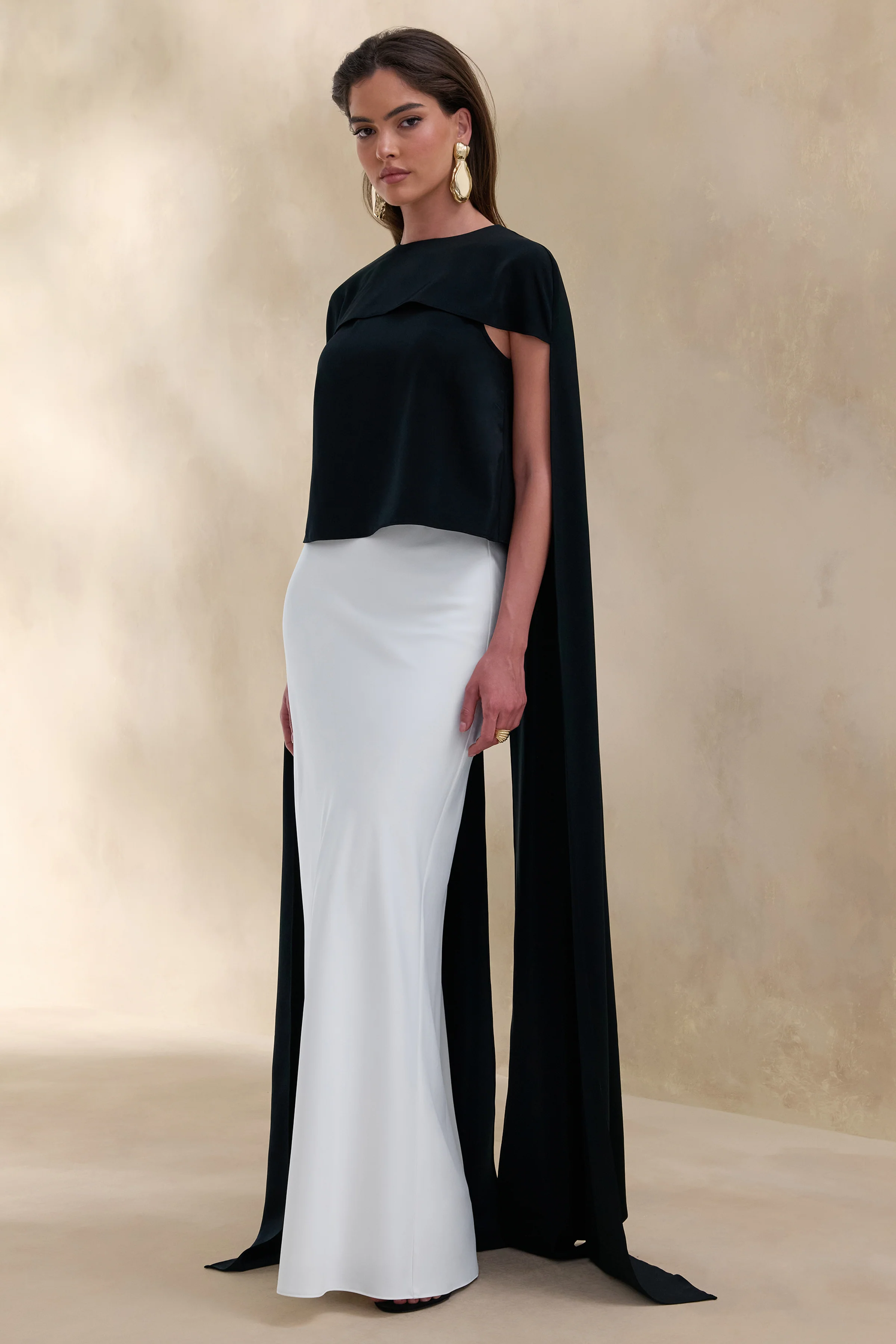 Iveta | Jupe longue blanche en satin - Image 6