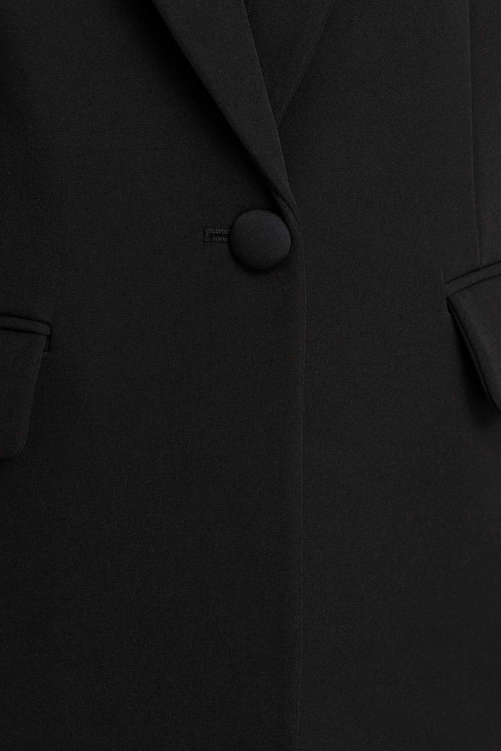 Katherine | Veste tailleur noire à décolleté plongeant - Image 6