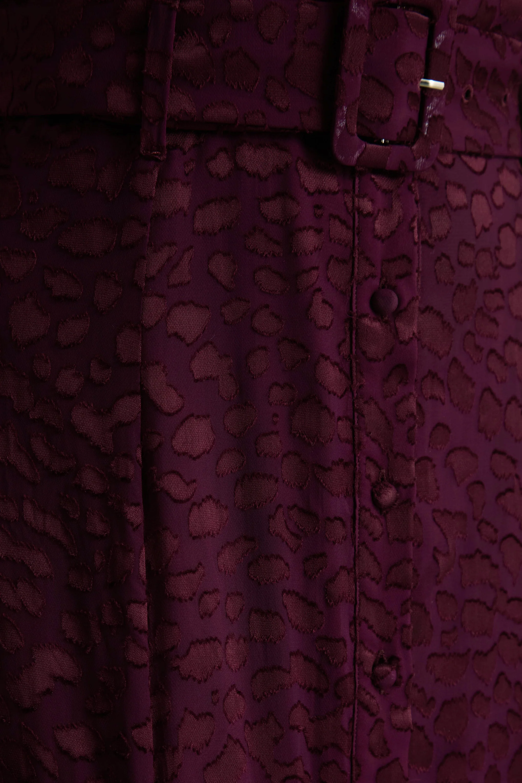 Kirsty | Robe chemise violette à manches longues avec jupe ample - Image 6