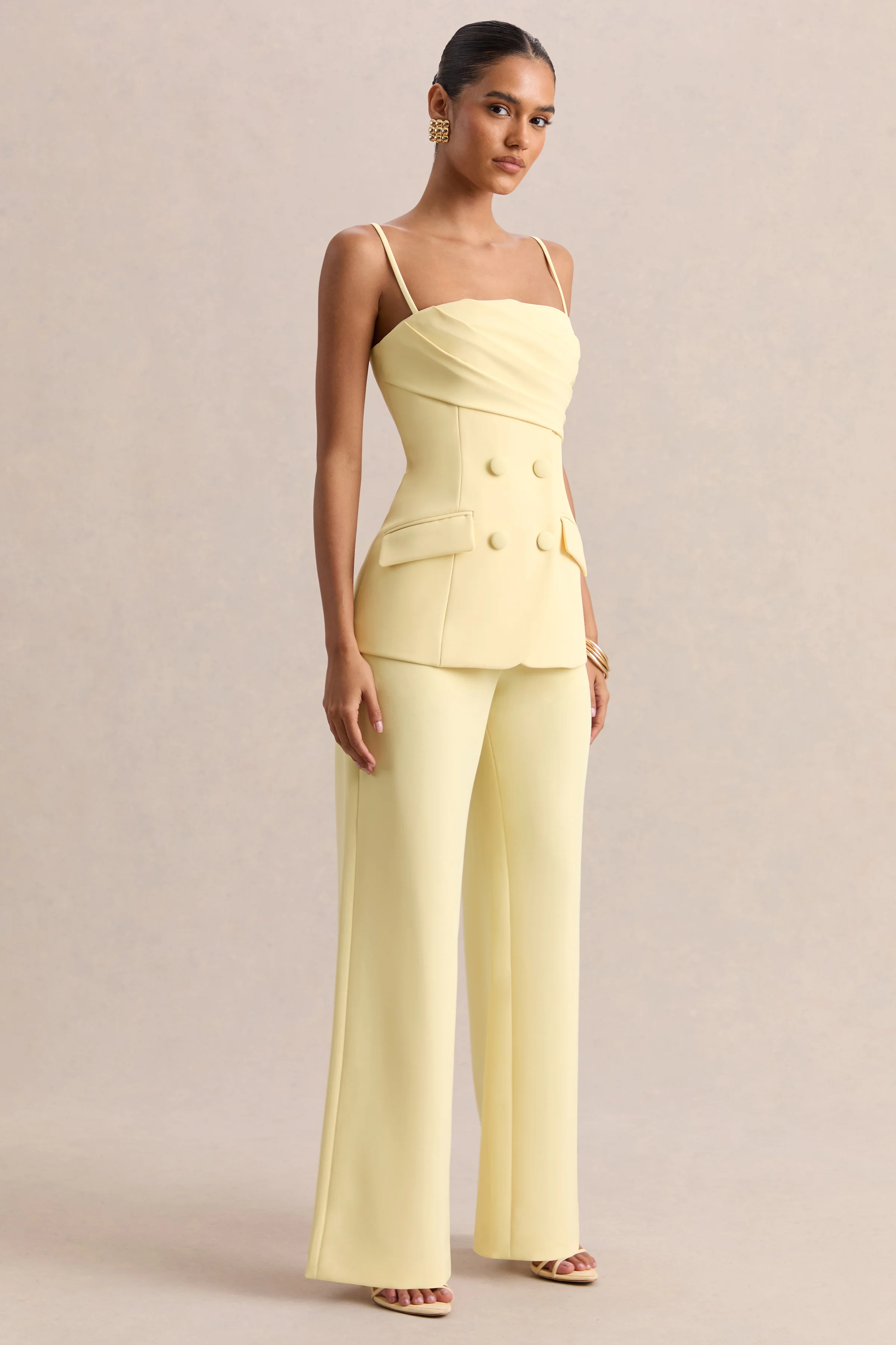 Malou | Pantalon tailleur citron