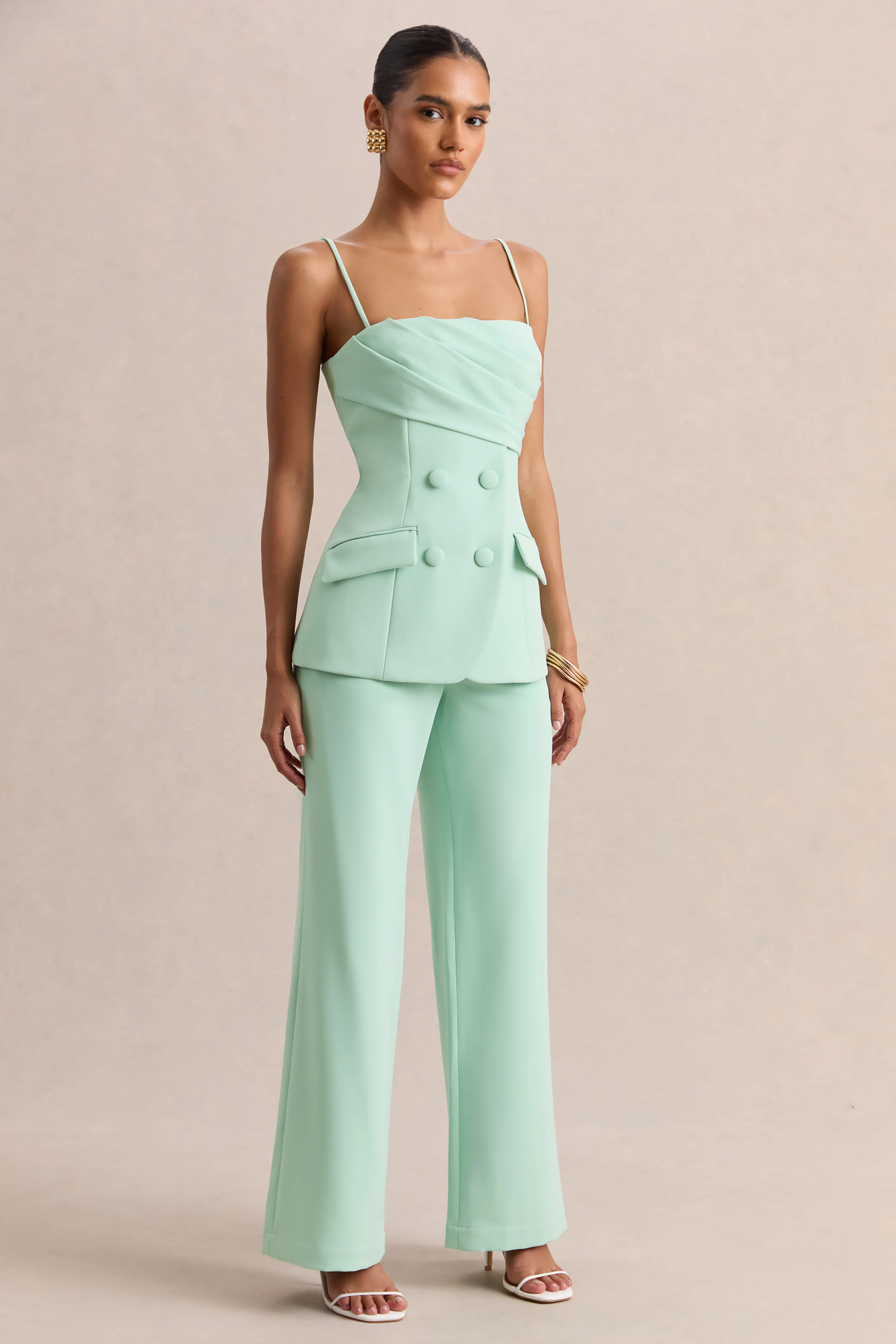 Malou | Pantalon tailleur en sauge - Image 6