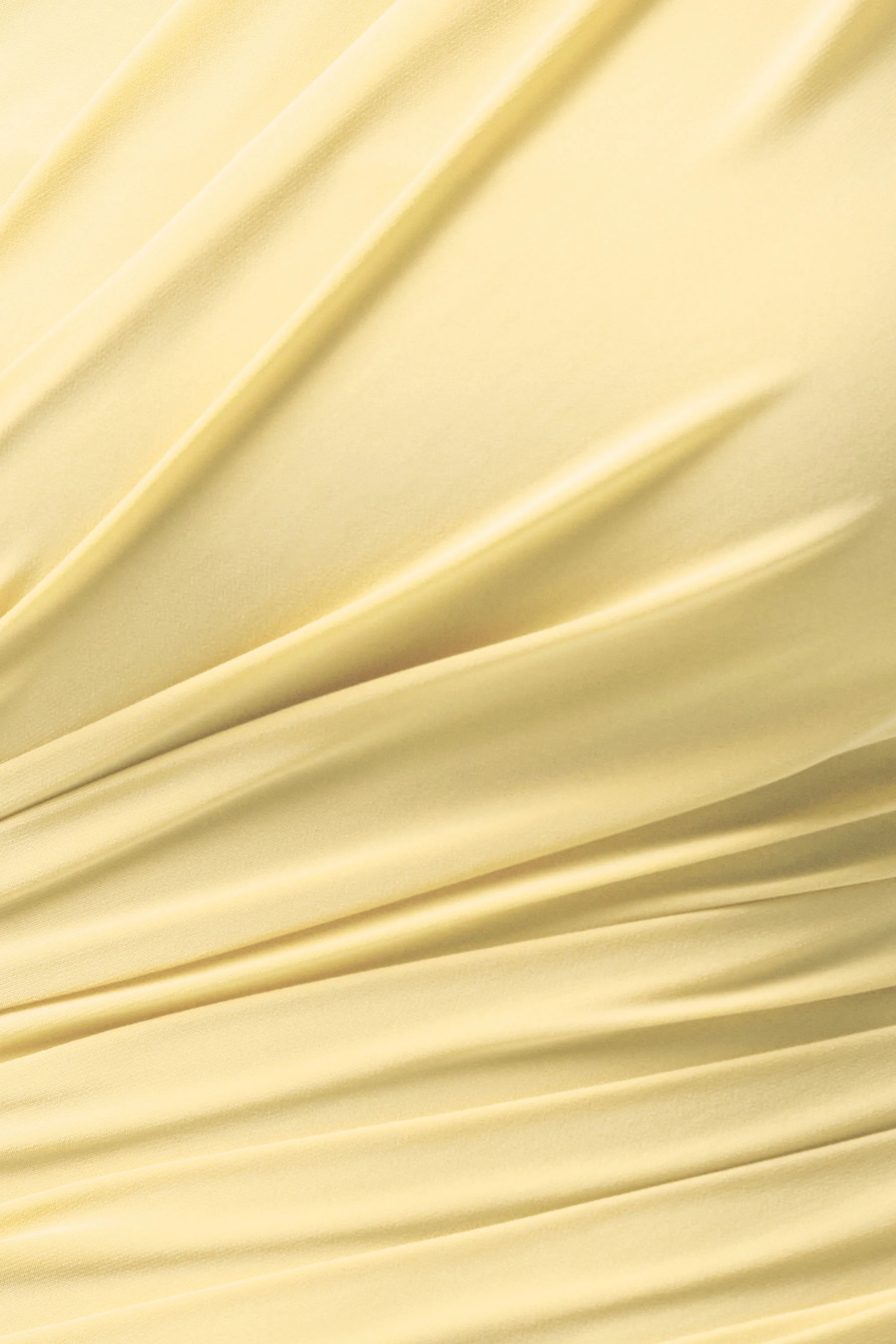 Mardi | Robe longue asymétrique citron avec fronces - Image 6