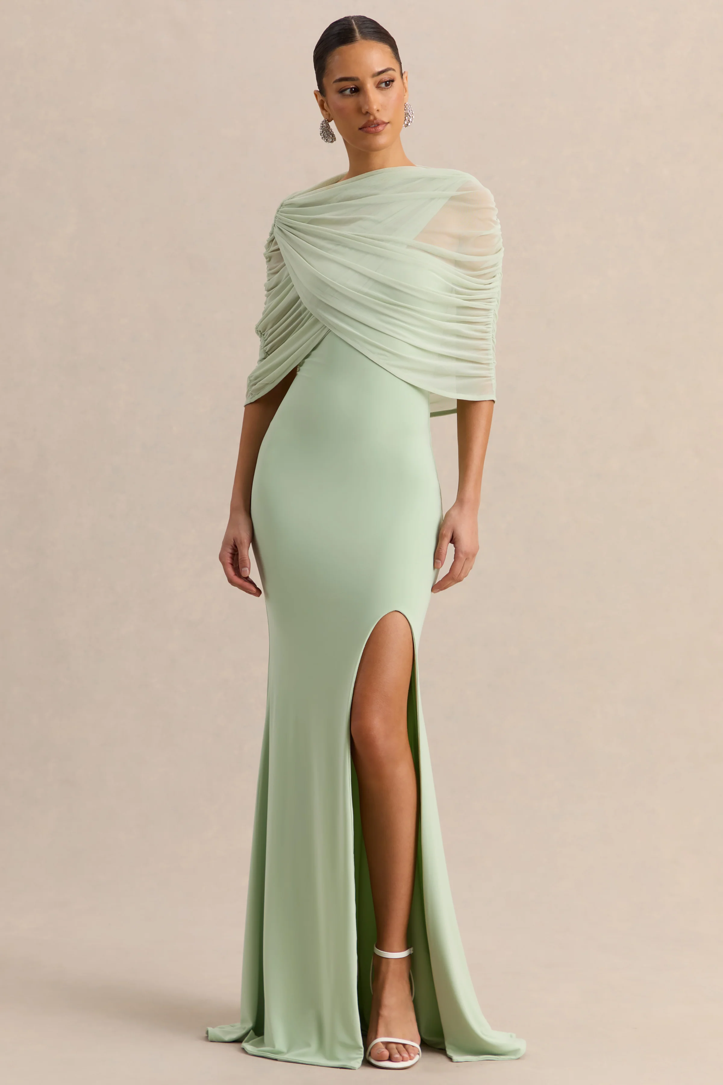 Melva | Robe longue bandeau menthe