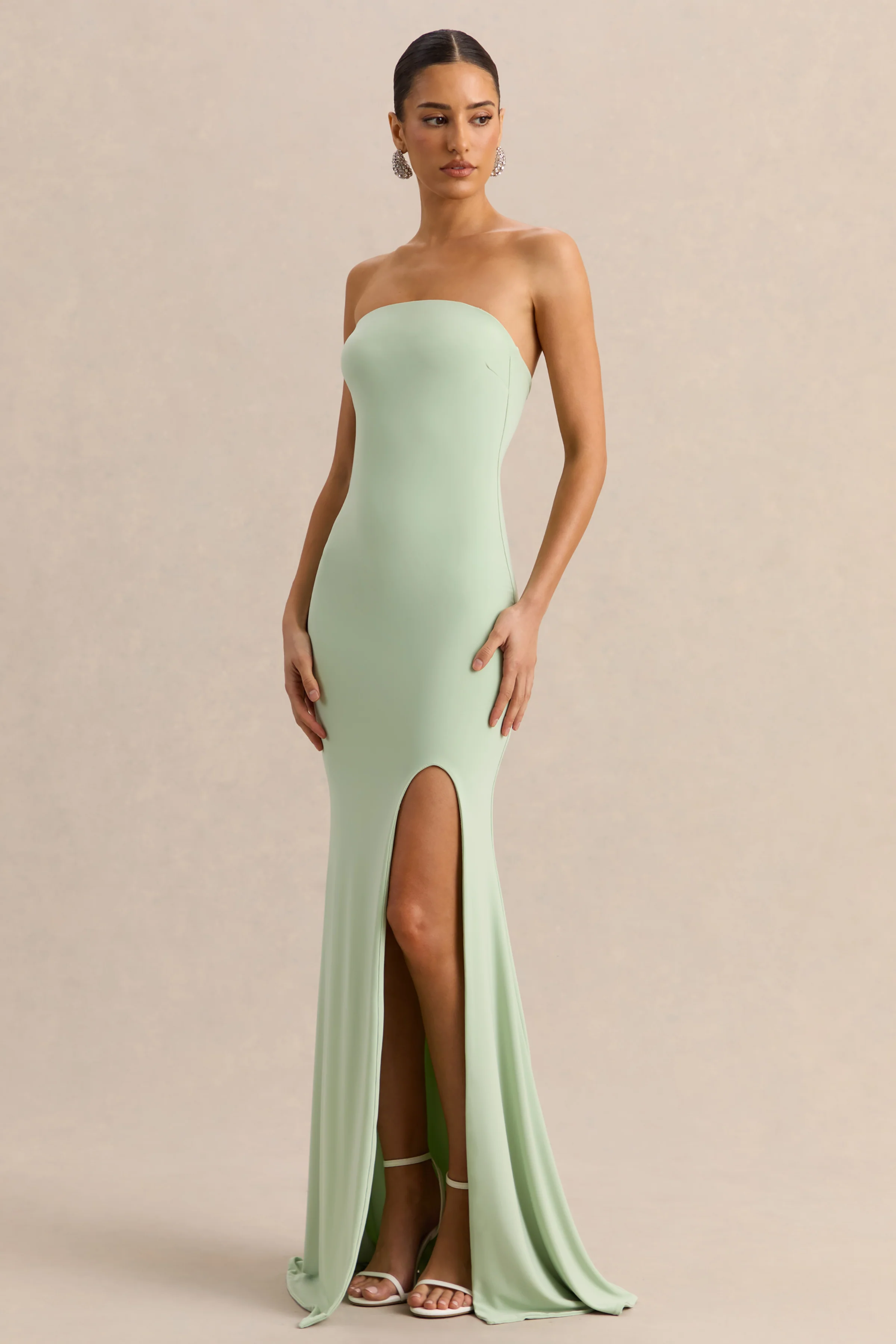 Melva | Robe longue bandeau menthe - Image 3