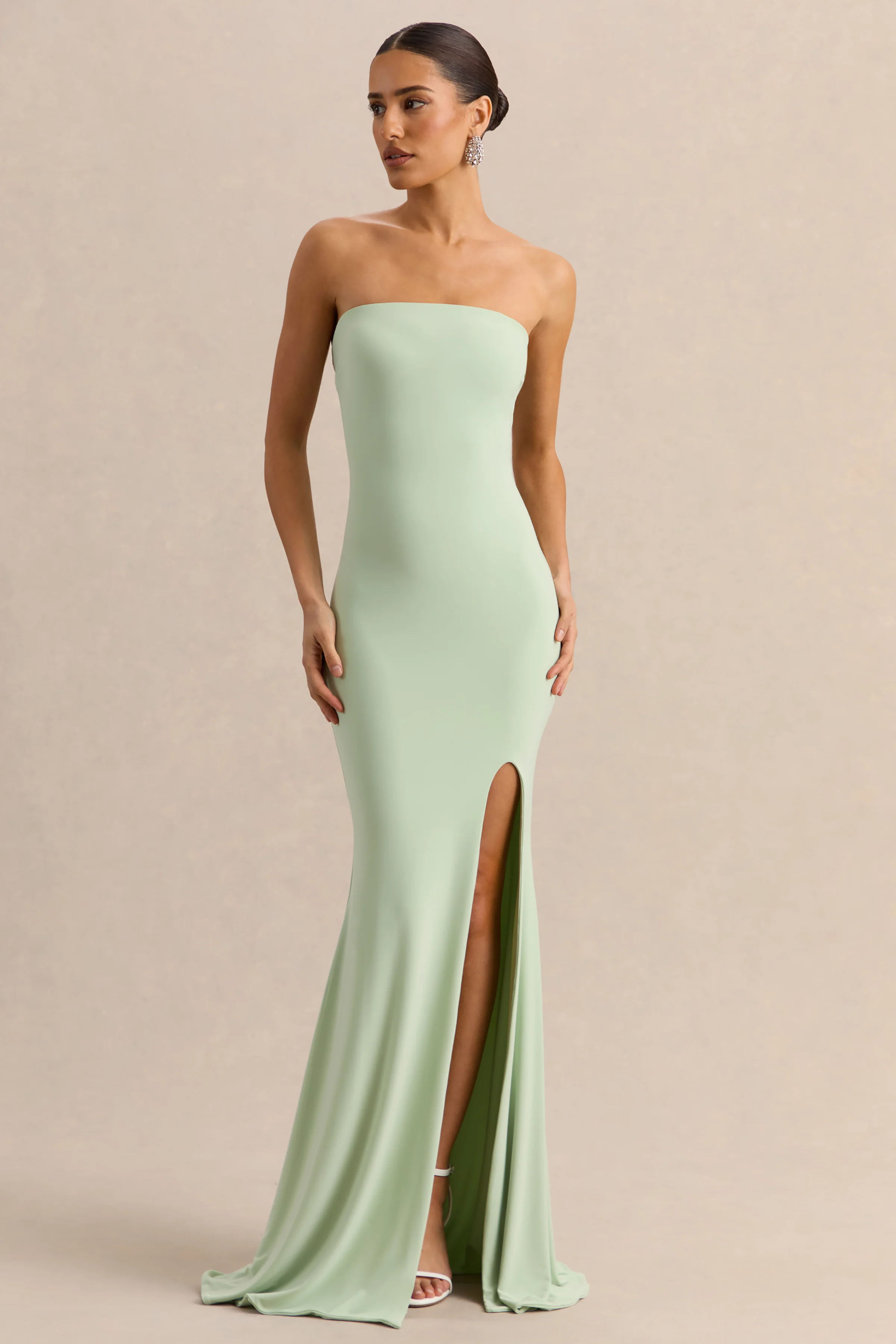Melva | Robe longue bandeau menthe - Image 5