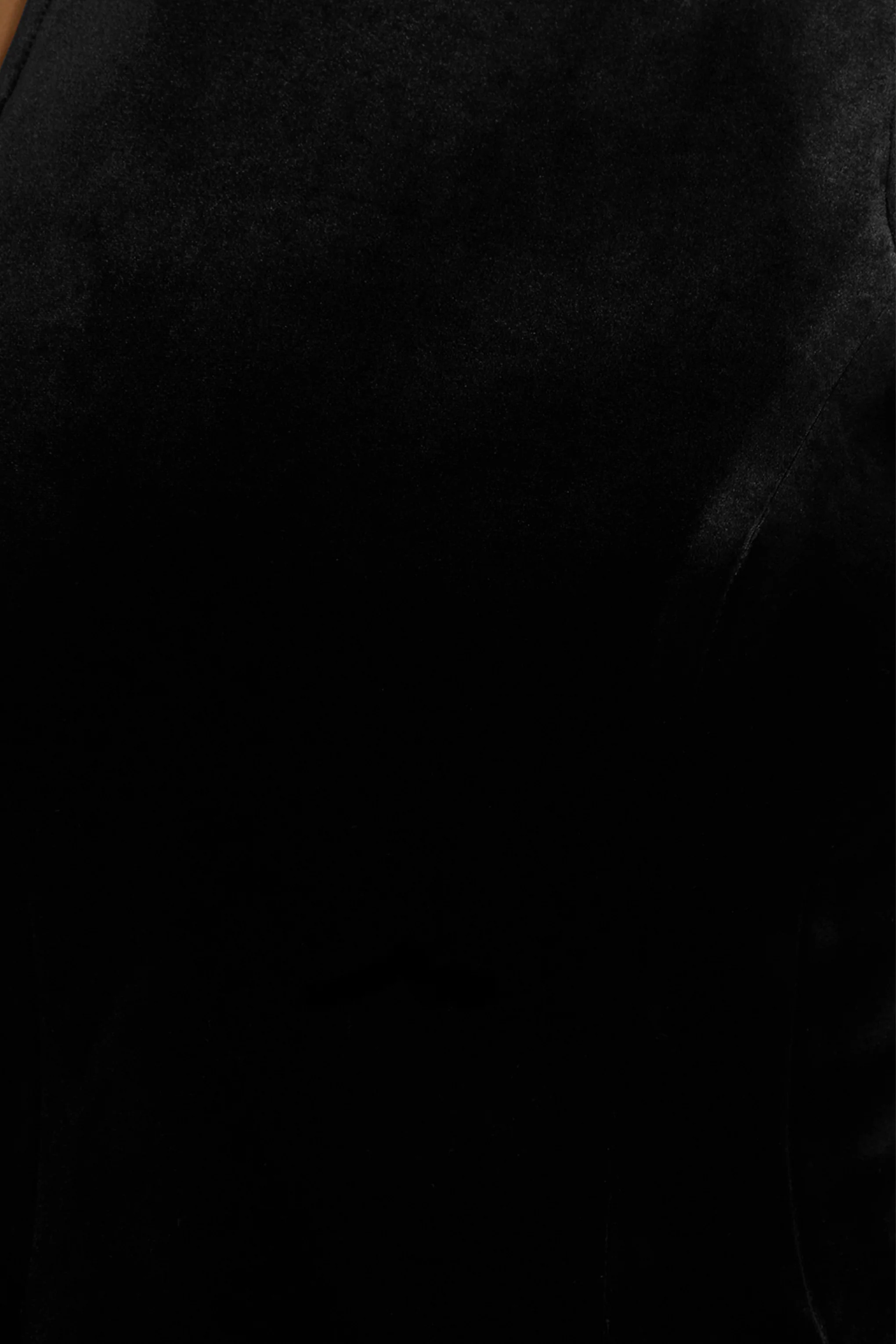 Meva | Mini-robe noire en velours à col montant orné - Image 6