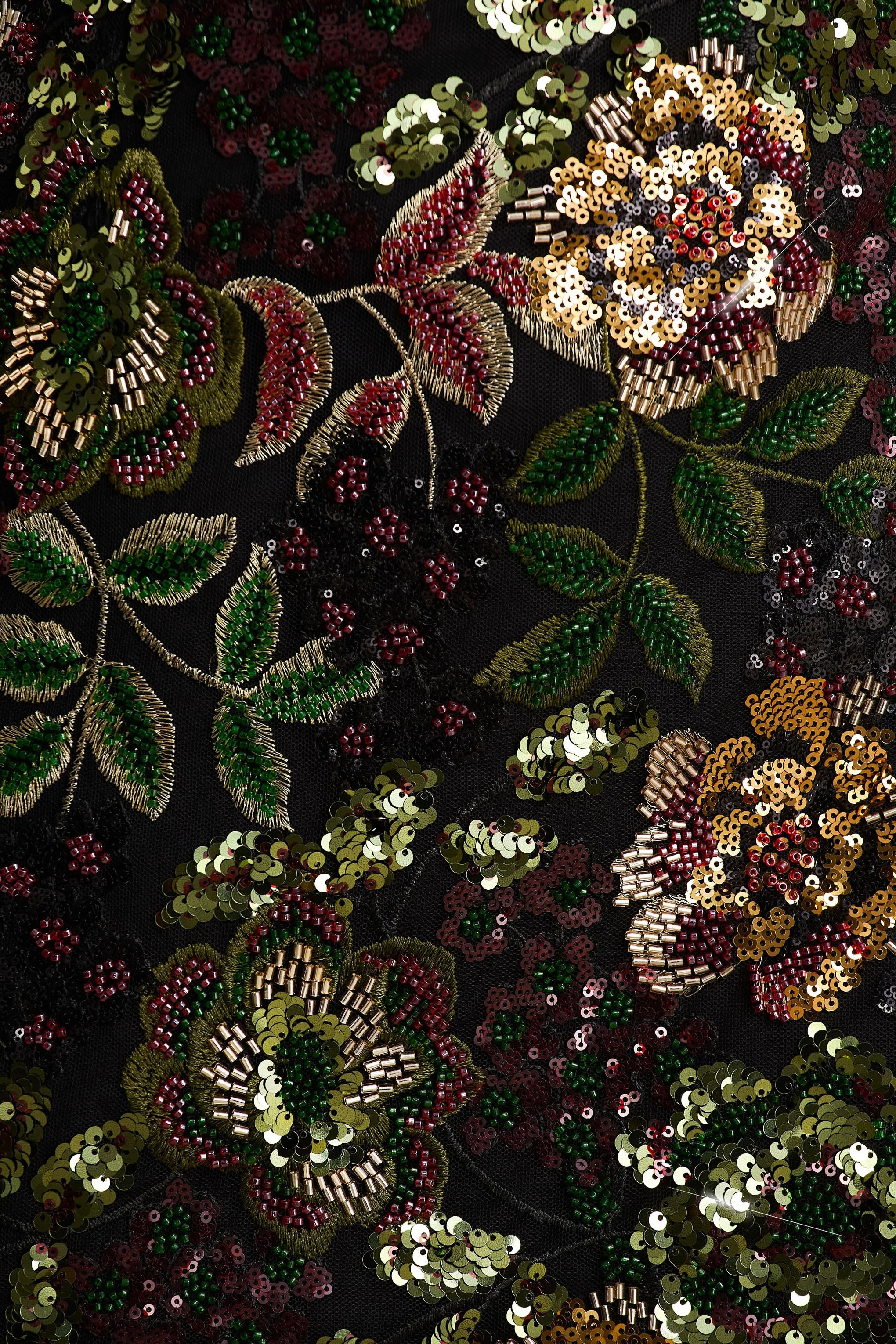 Moonlit | Mini-robe à encolure ras-du-cou en tulle à sequins motif floral d’hiver - Image 6