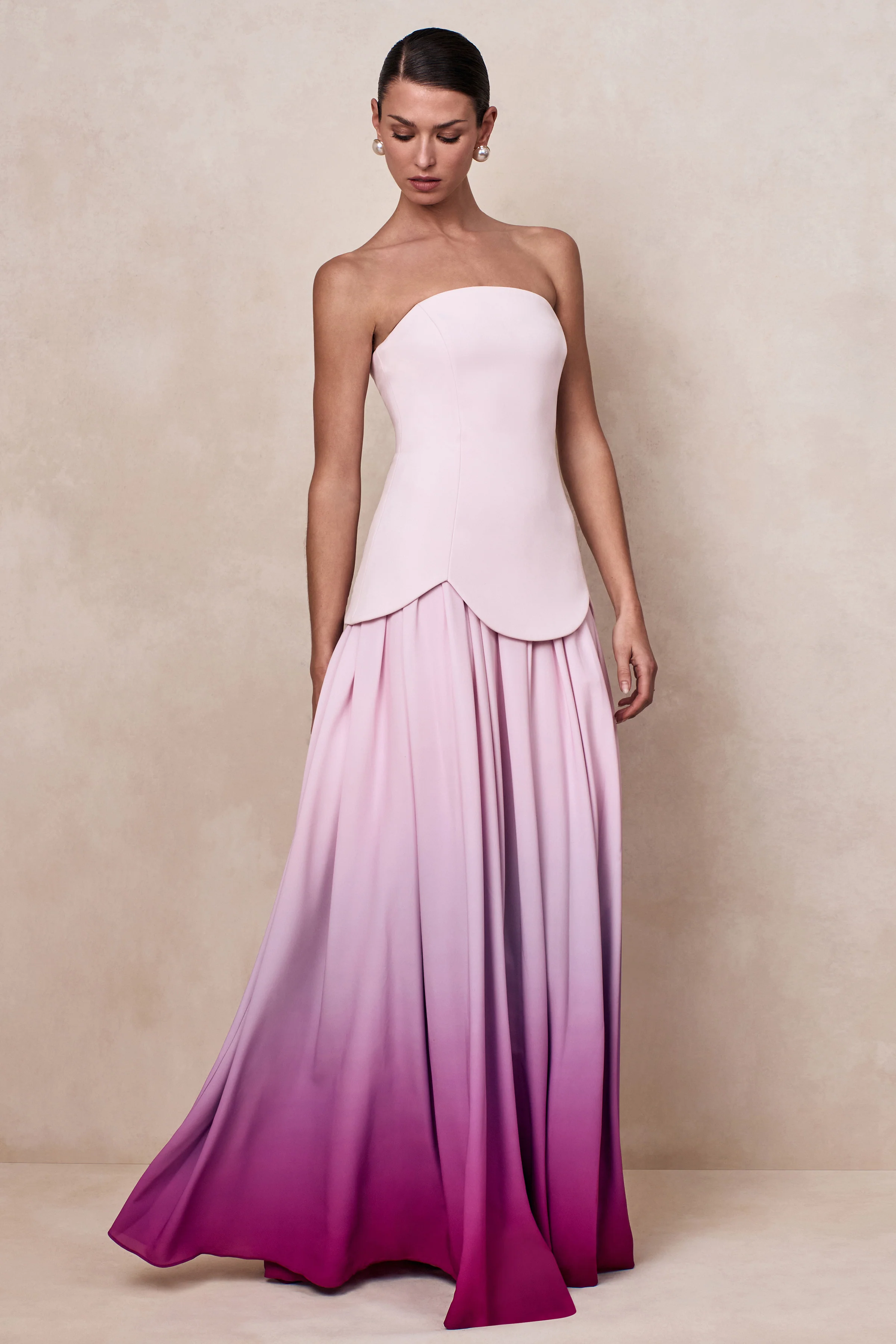 Nia | Robe longue bandeau en dégradé rose - Image 6