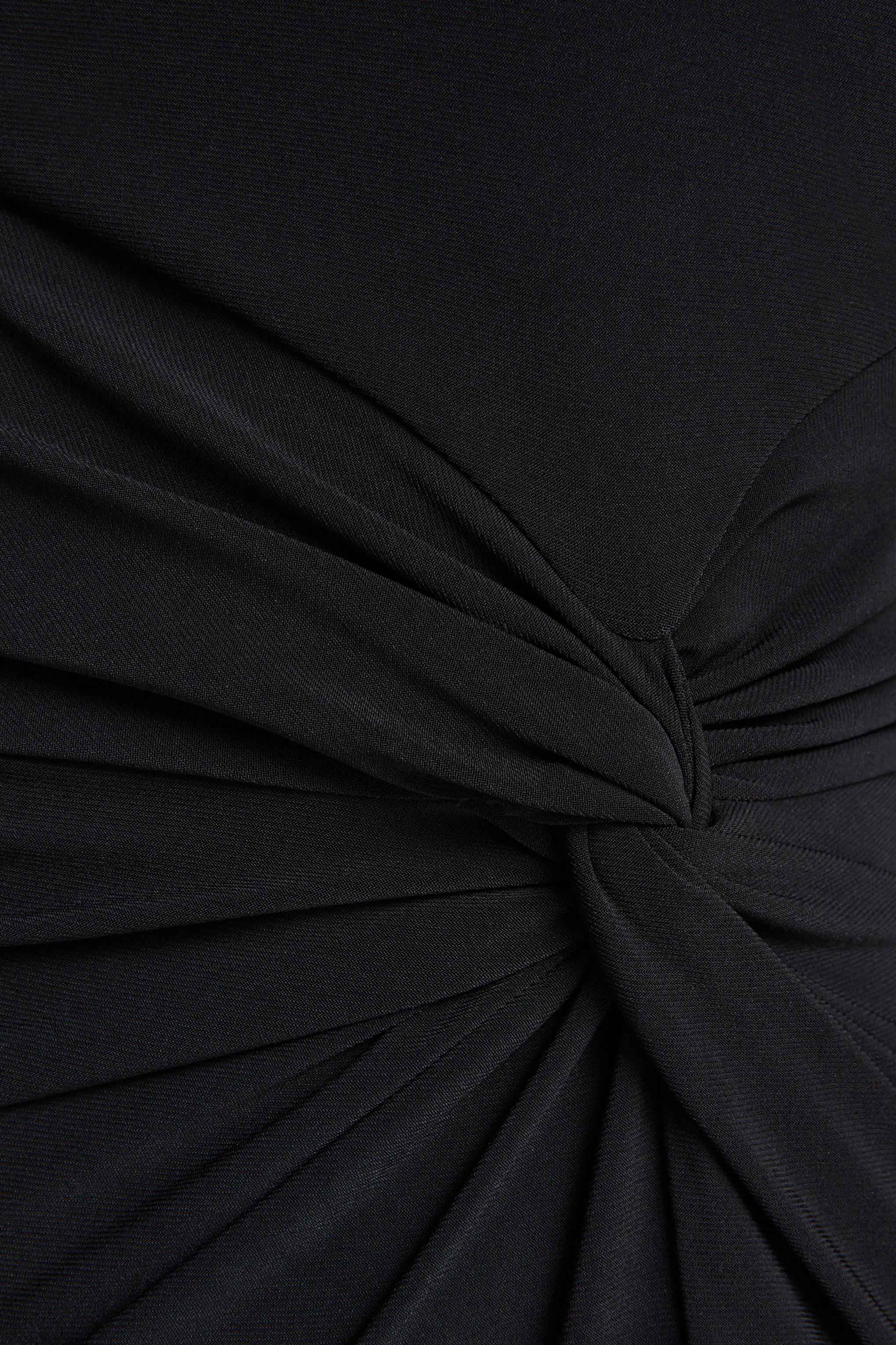 Romi | Robe longue asymétrique noir à motif torsadé - Image 5