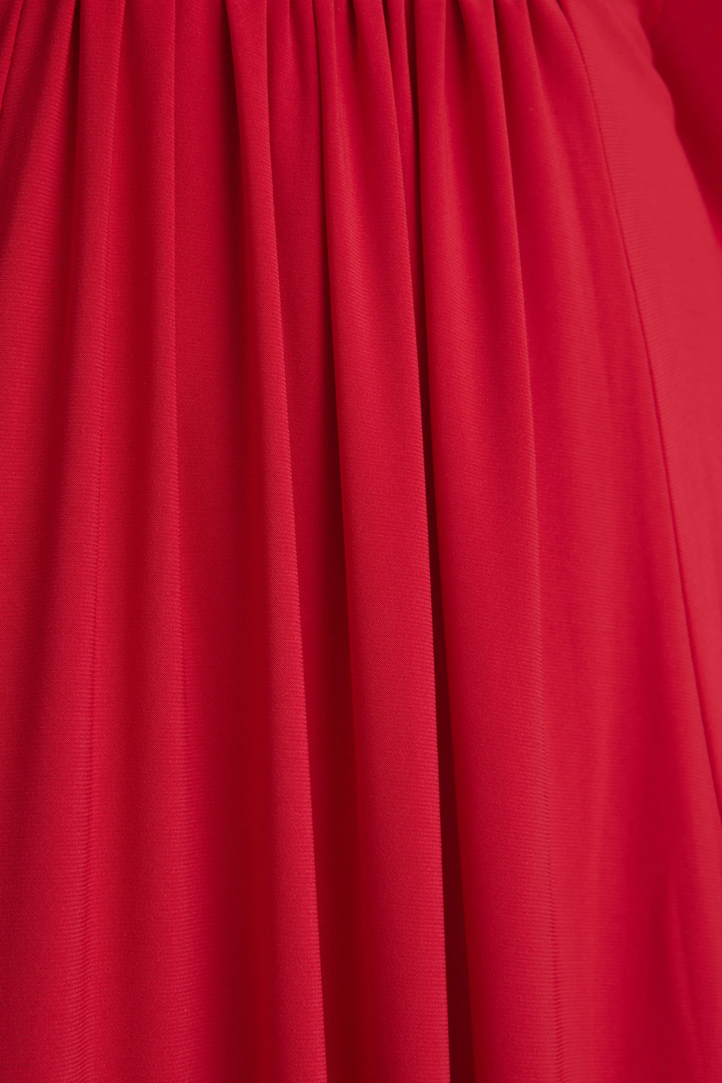 Romilly | Robe longue rouge à décolleté plongeant avec détails froncés - Image 6