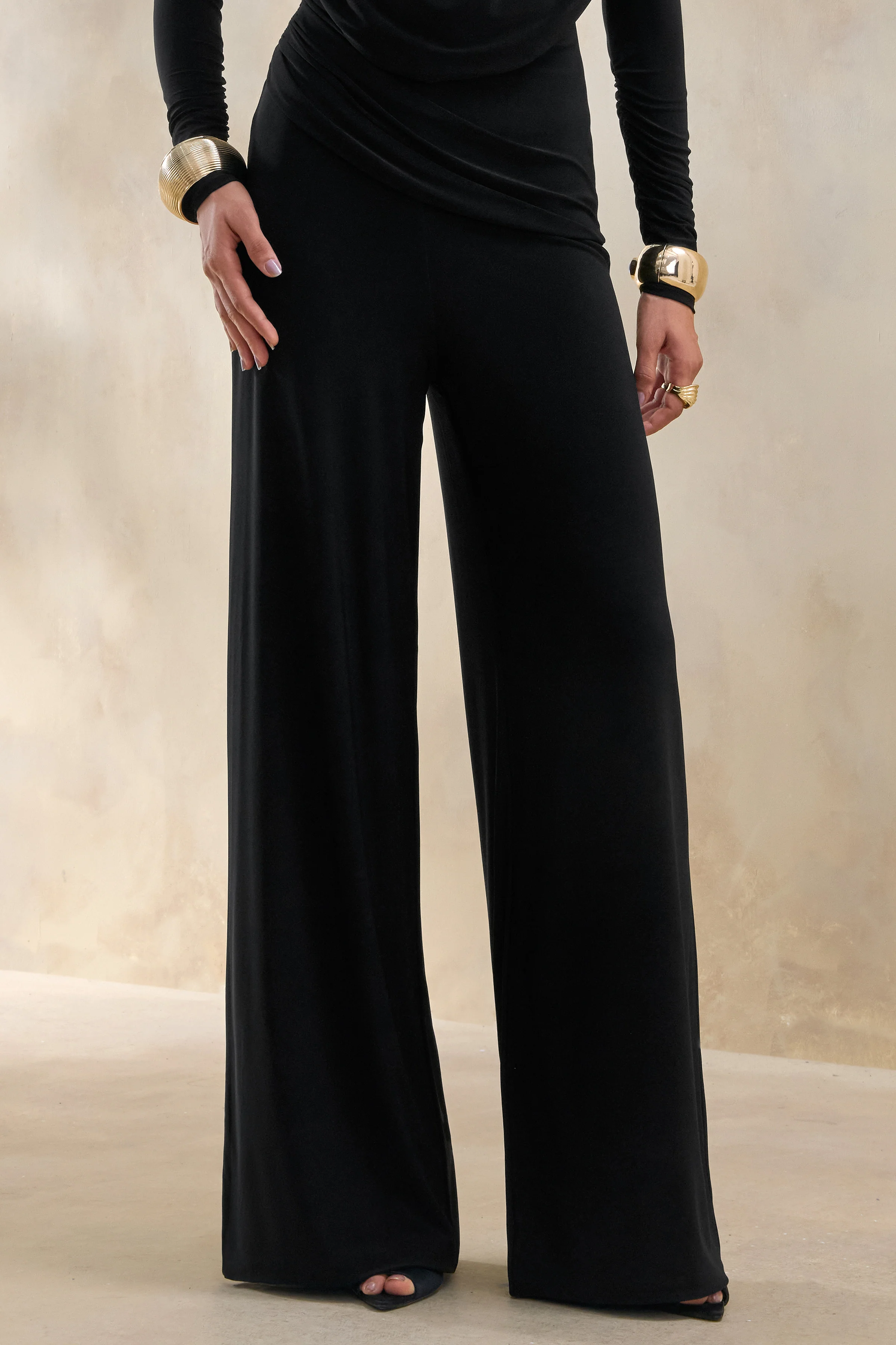 Safirra | Pantalon noir à jambes larges - Image 3