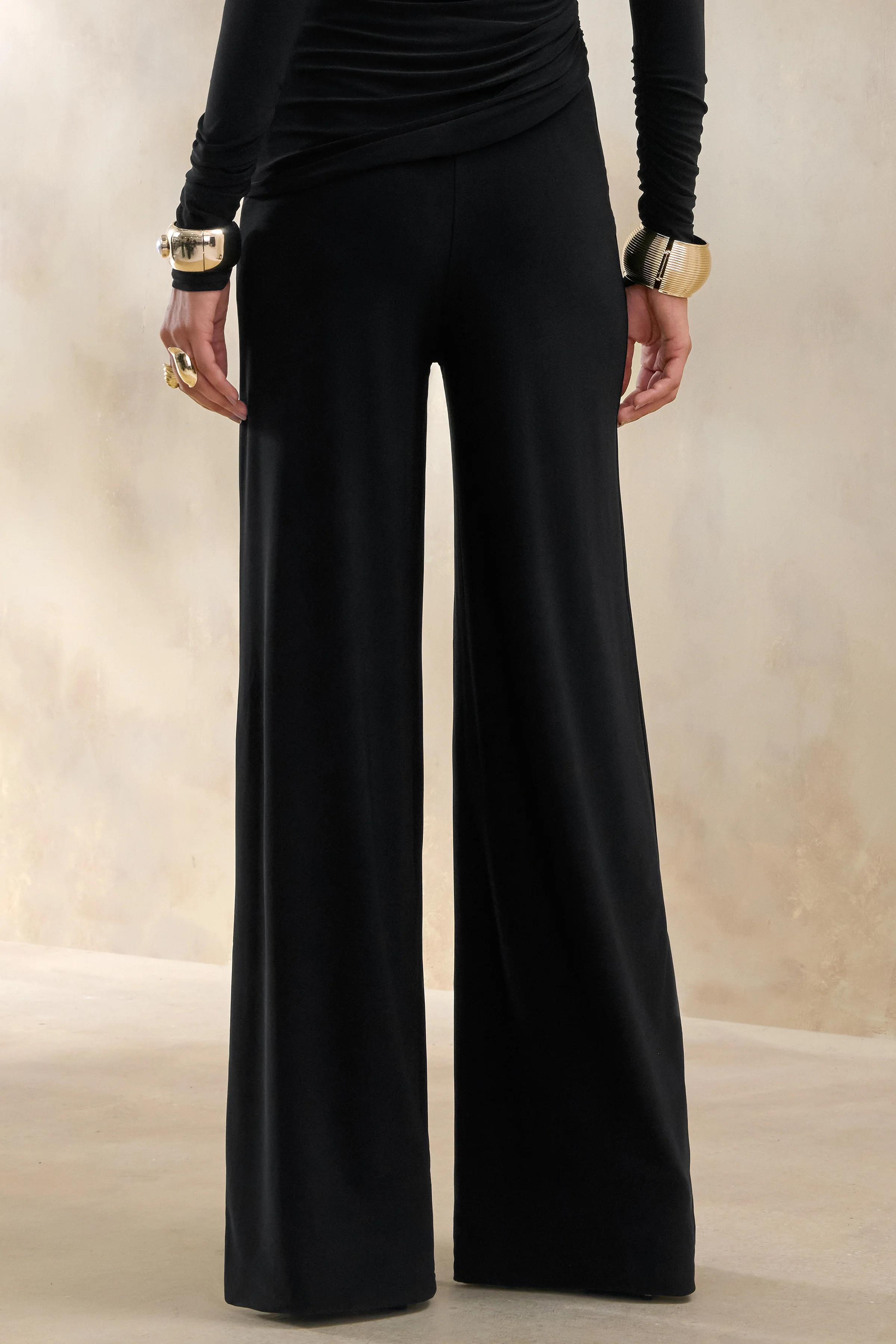 Safirra | Pantalon noir à jambes larges - Image 4