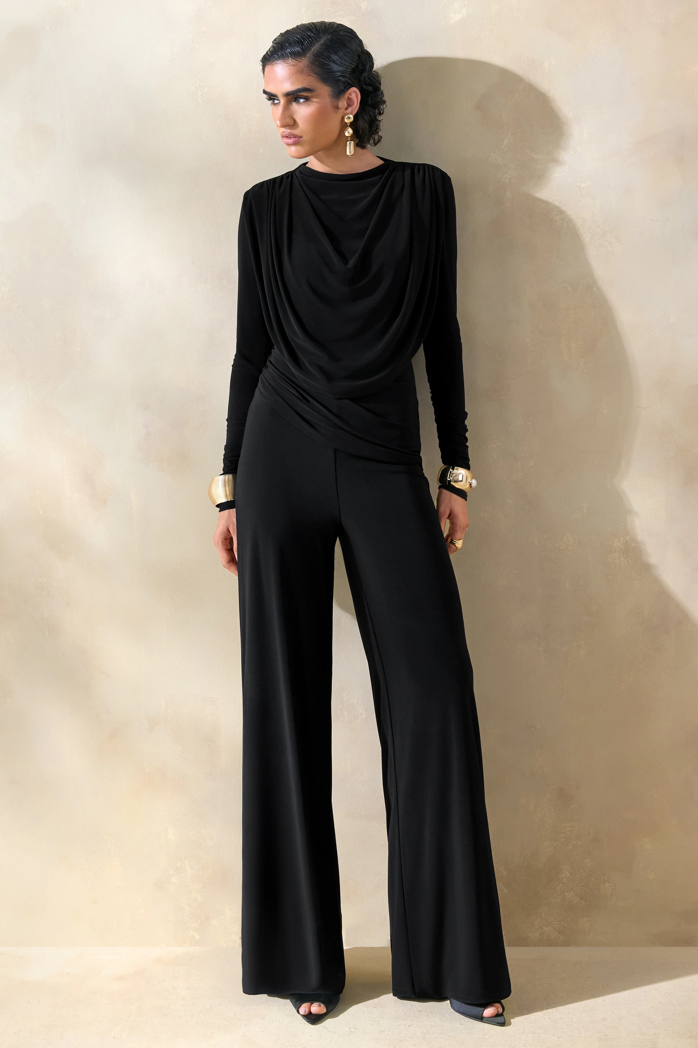 Safirra | Pantalon noir à jambes larges - Image 5