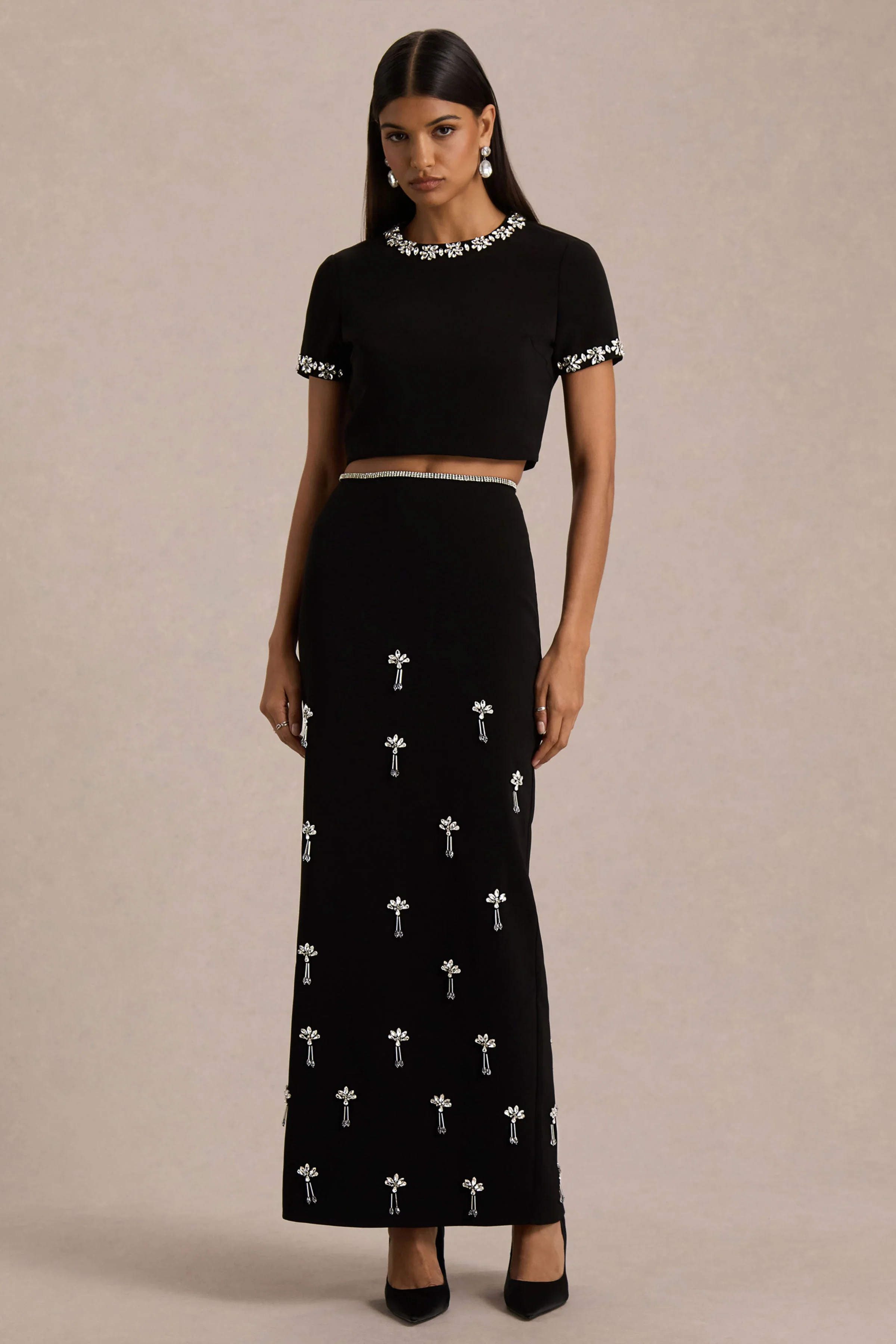 Salma | Haut noir orné - Image 7