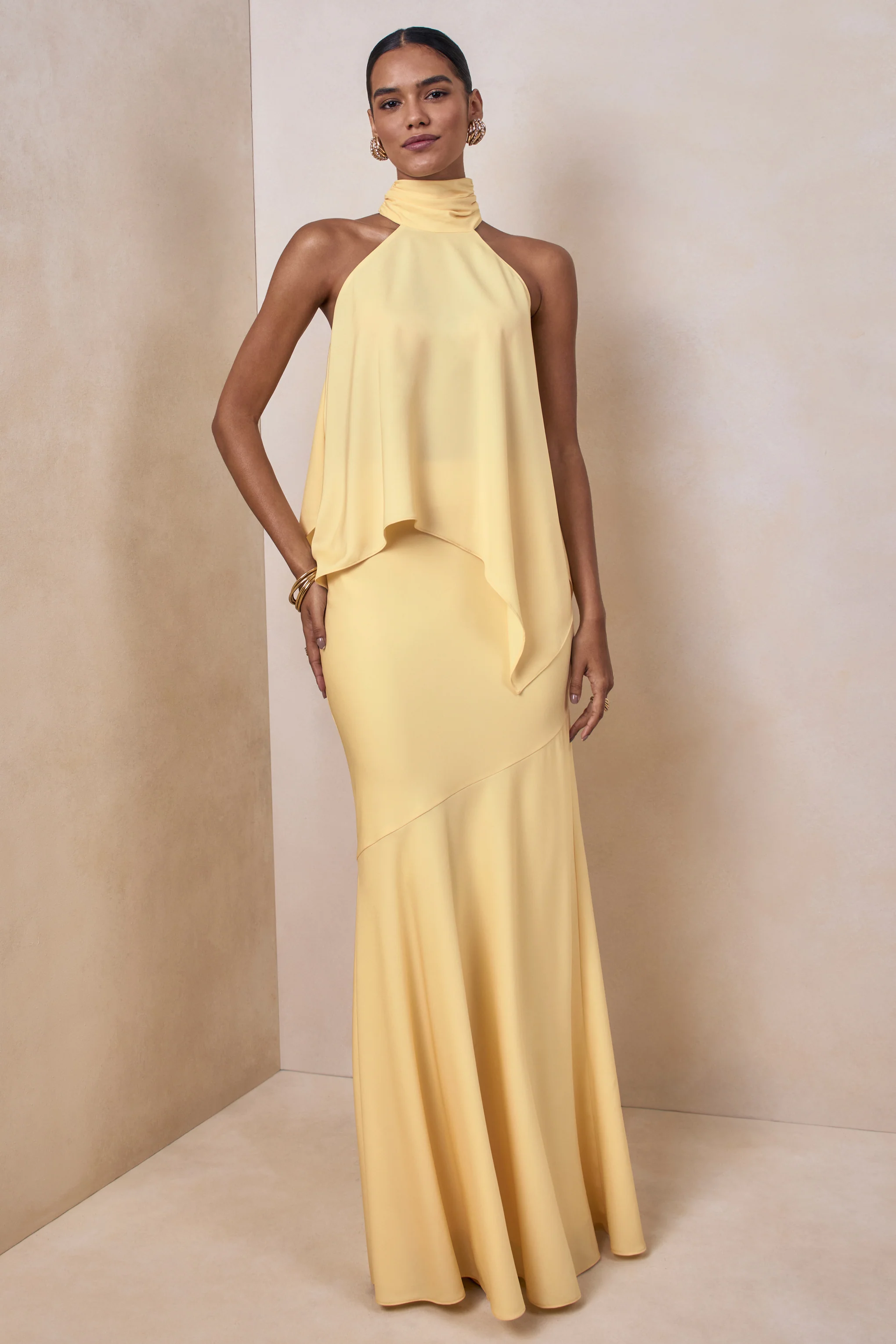 Sancelle | Haut dos-nu en satin mat citron - Image 3