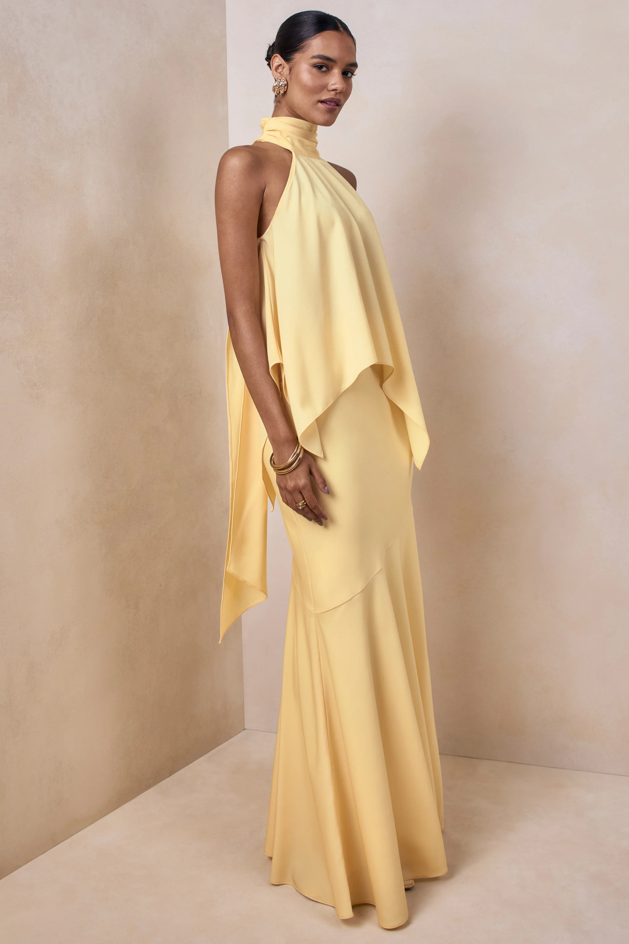 Sancelle | Haut dos-nu en satin mat citron - Image 4