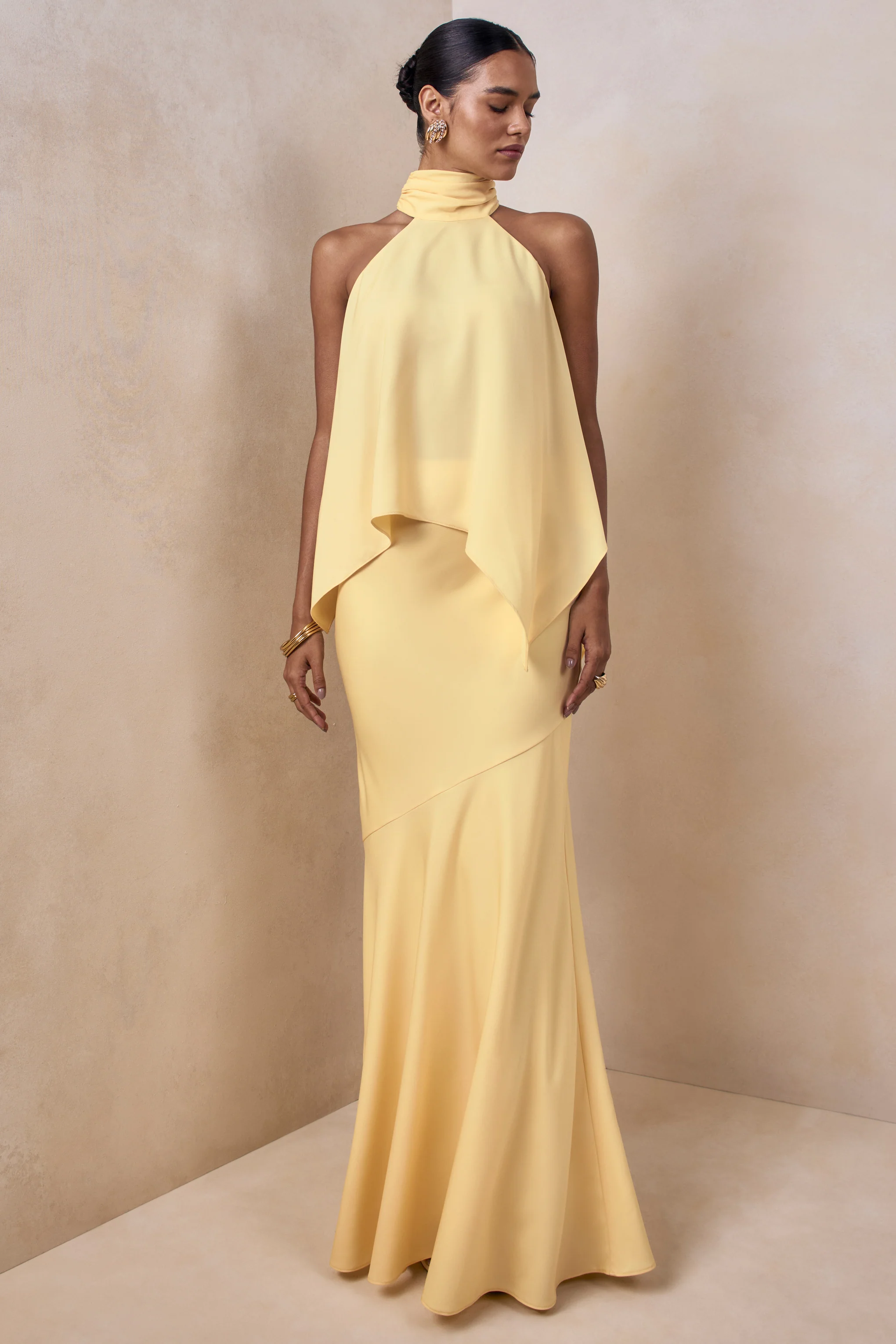 Sancelle | Haut dos-nu en satin mat citron - Image 5