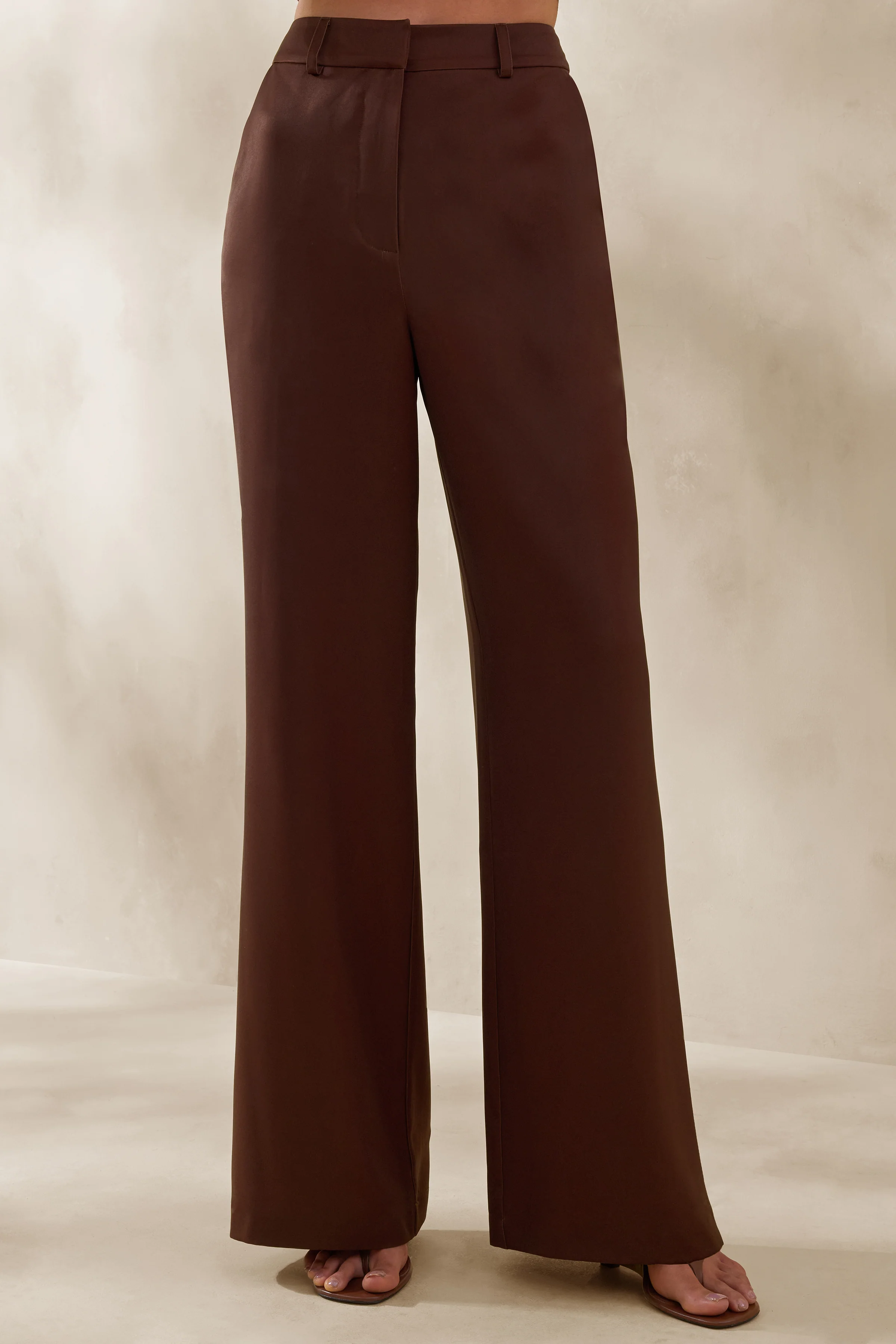 Seloria | Pantalon marron à jambes larges - Image 3
