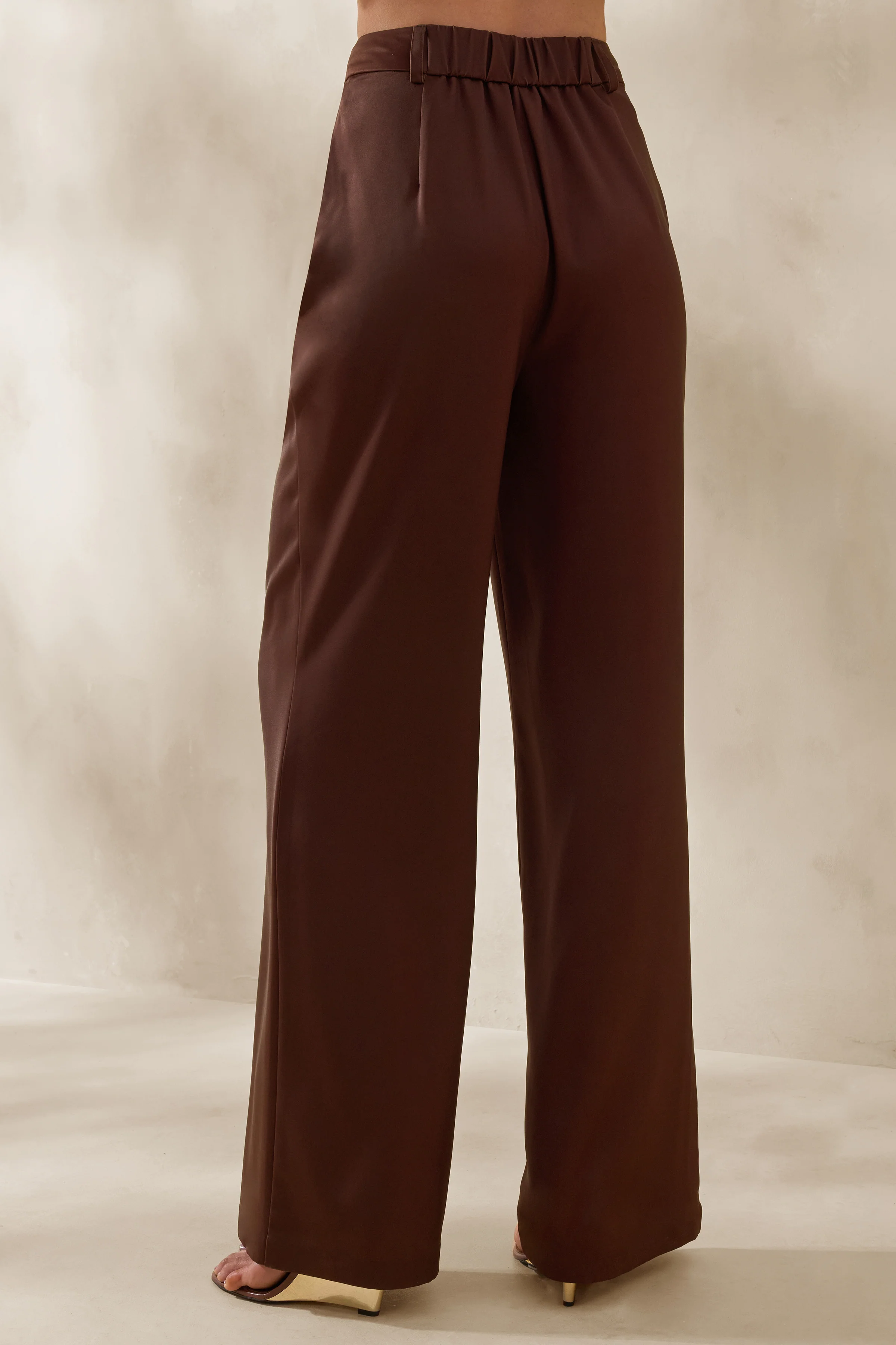 Seloria | Pantalon marron à jambes larges - Image 4